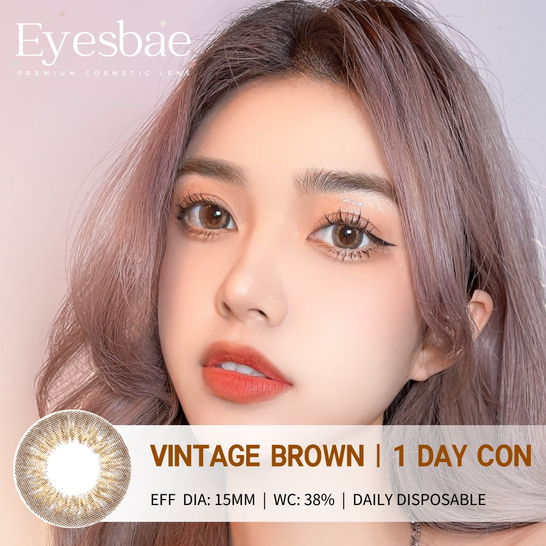 1-Day Con Vintage Brown 15mm (10pcs/Box)