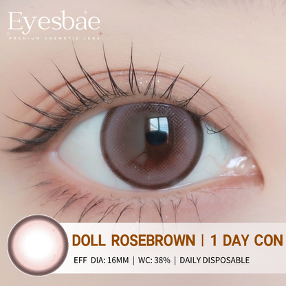 1-Day Con Doll Rosebrown 16mm (10pcs/Box)