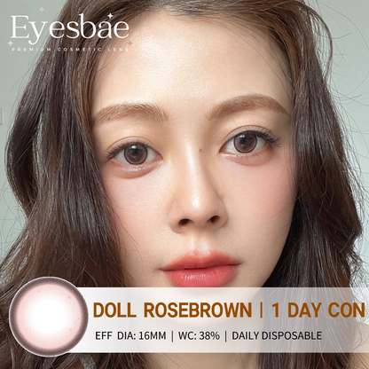 1-Day Con Doll Rosebrown 16mm (10pcs/Box)