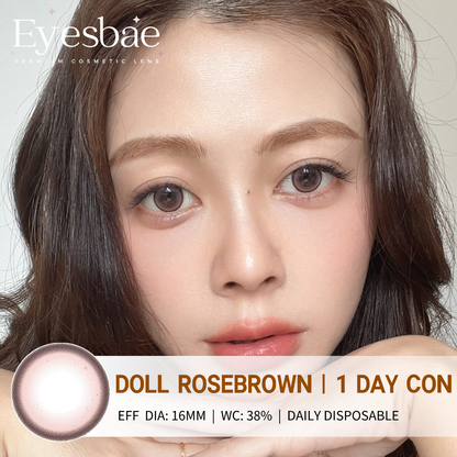 1-Day Con Doll Rosebrown 16mm (10pcs/Box)