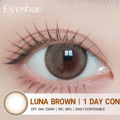 1-Day Con Luna Brown 15mm (10pcs/Box)