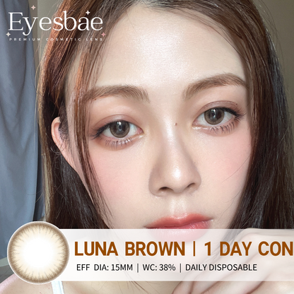 1-Day Con Luna Brown 15mm (10pcs/Box)