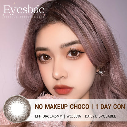 1-Day Con No Makeup Choco 14.5mm (10pcs/Box)