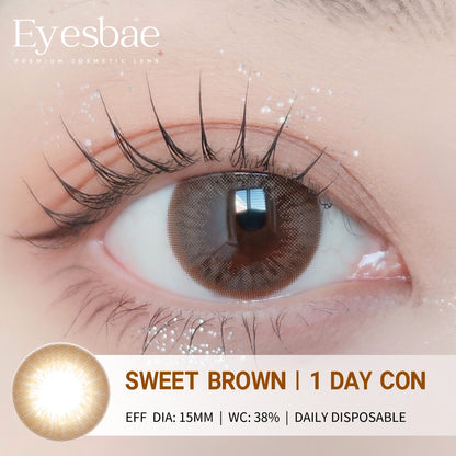 1-Day Con Sweet Brown 15mm (10pcs/Box)