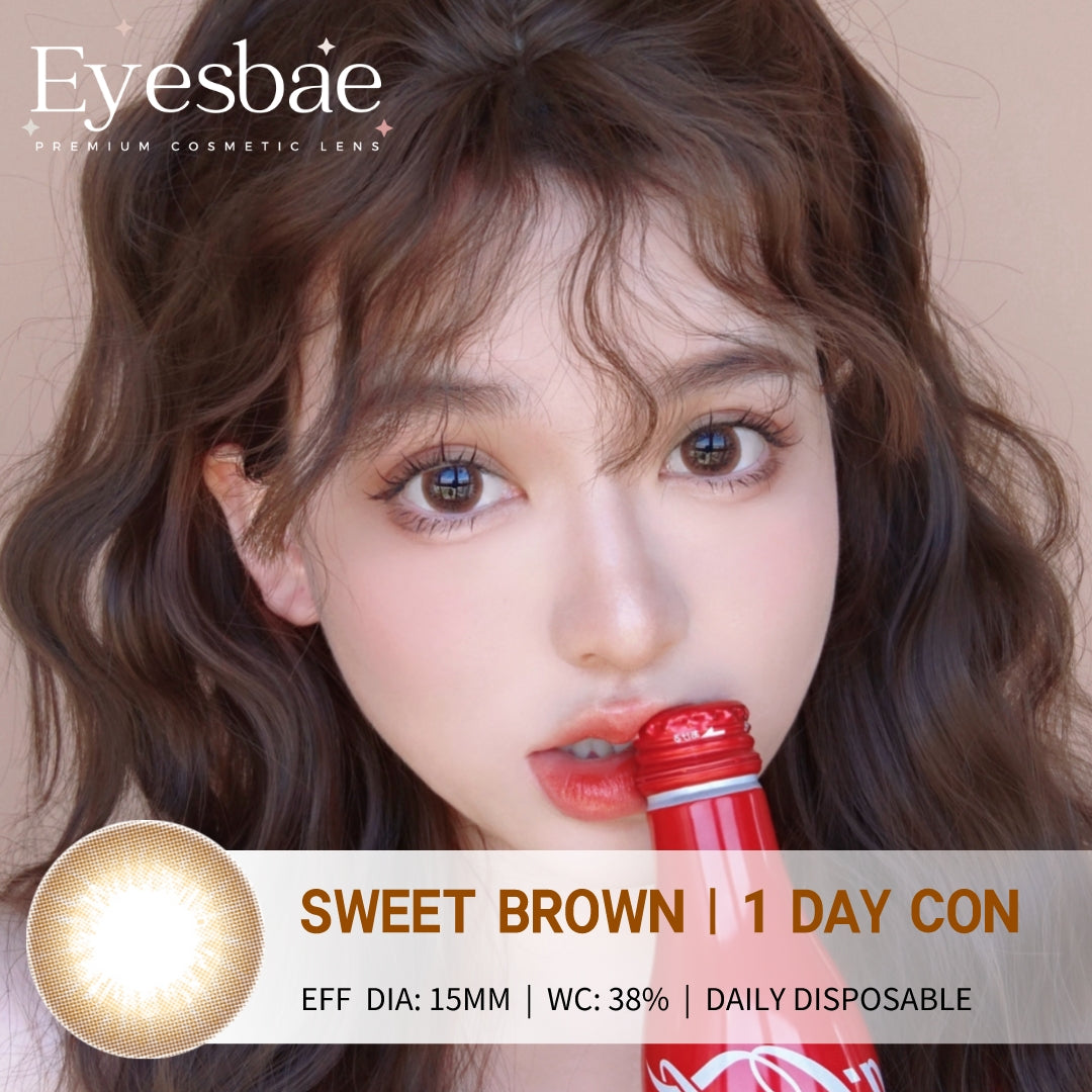 1-Day Con Sweet Brown 15mm (10pcs/Box)