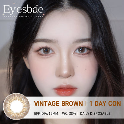 1-Day Con Vintage Brown 15mm (10pcs/Box)