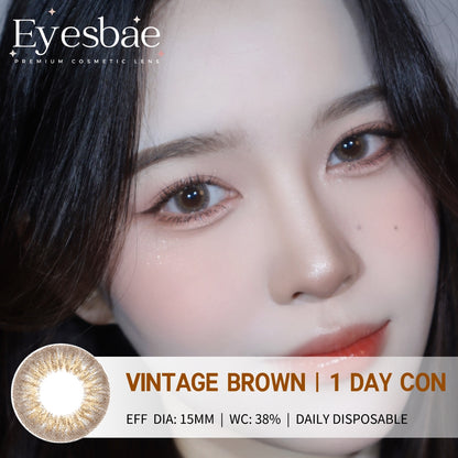 1-Day Con Vintage Brown 15mm (10pcs/Box)