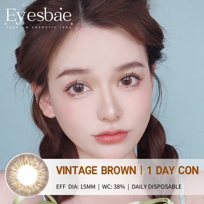 1-Day Con Vintage Brown 15mm (10pcs/Box)