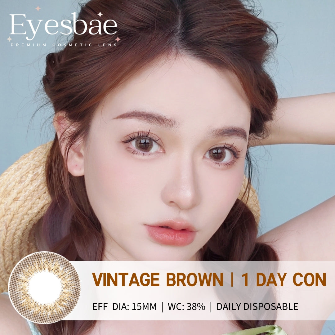 1-Day Con Vintage Brown 15mm (10pcs/Box)